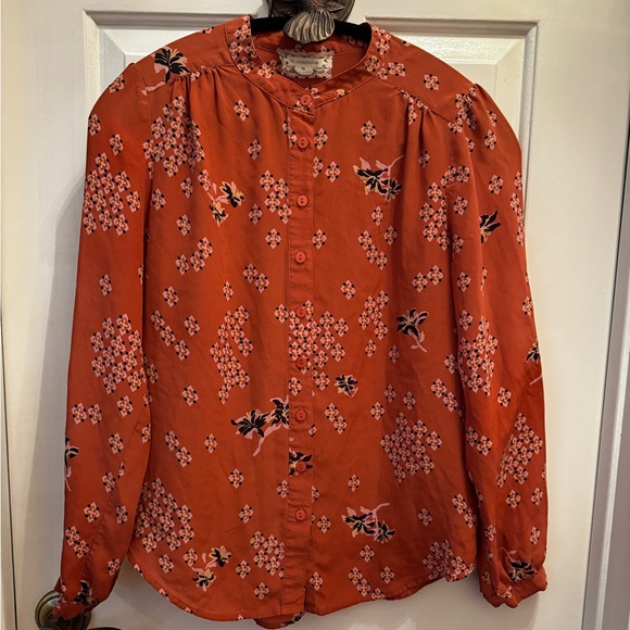 B . VINTAGE Tops - B. Vintage Shirt Top 100% Silk Sz S Small Button down. Exc like new cond…